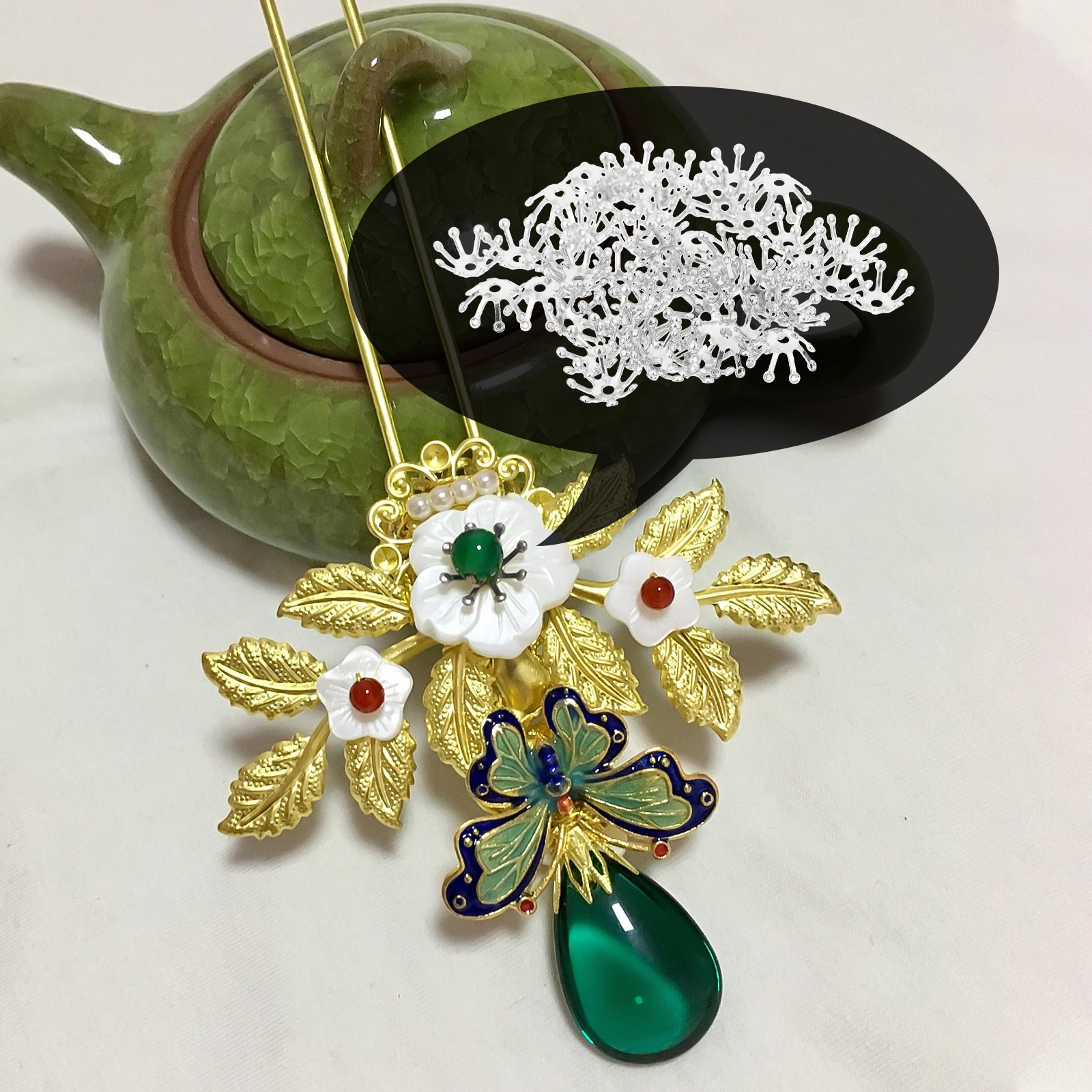 Embellish Craft - 50Pcs Chic Flower Bud Shaped Copper