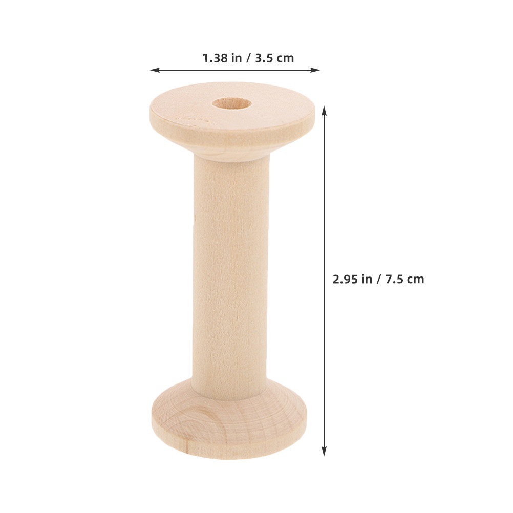4Pcs Wooden Thread Spools Set  - Embroidery Craft reseña y precio