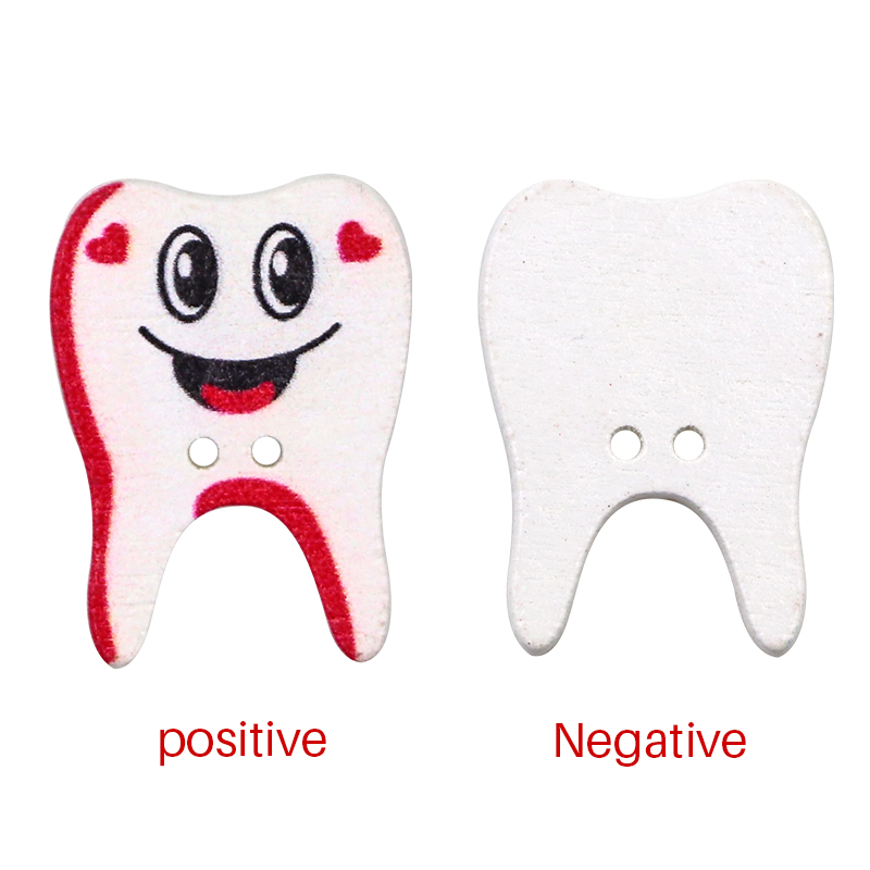 50/100pcs Wooden Button Tooth  - Embellishments For Scrapbooking reseña y precio