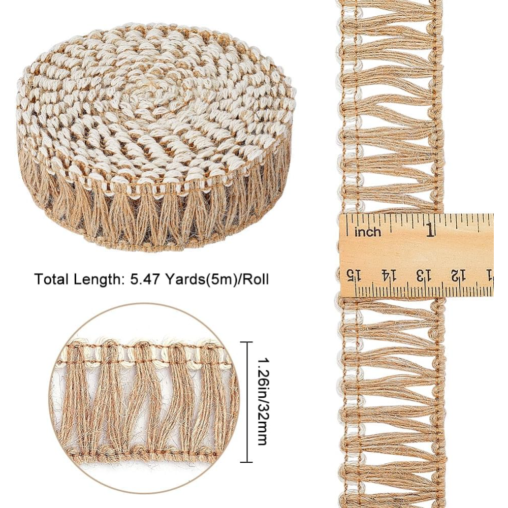 5 Meters Burlap Fringe Tassel  - Tassel Fringe Trim reseña y precio