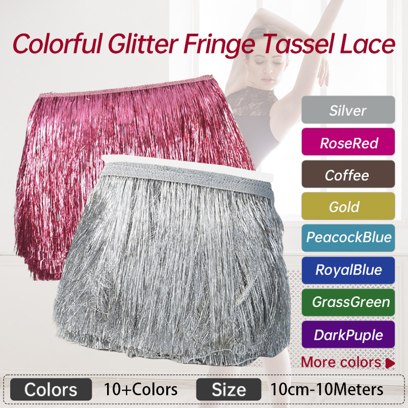 5/10Meters 10/15/20cm Sequin T - Beaded Trim Fringe reseña y precio