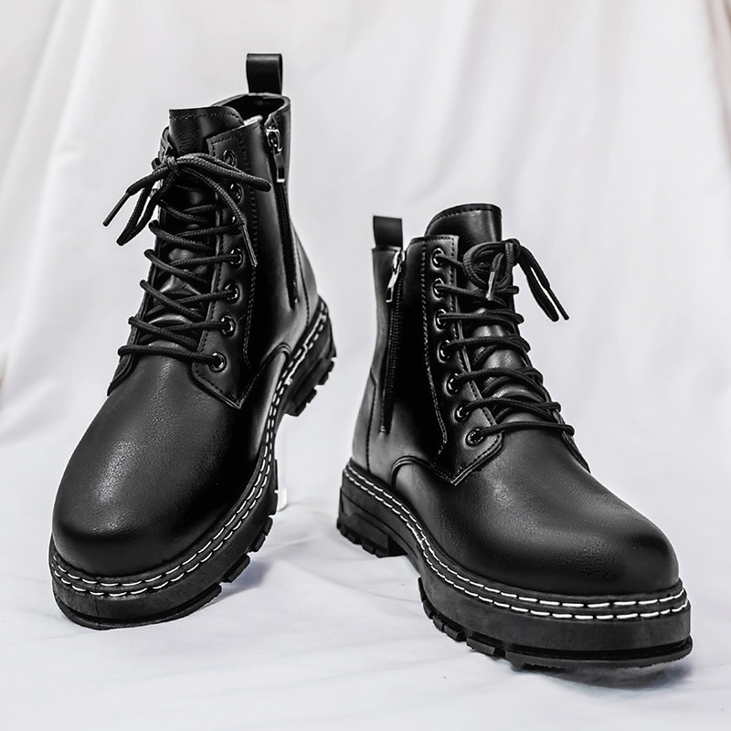 Men's 4-Season Black Patent Le - Guipure Lace Panel reseña y precio