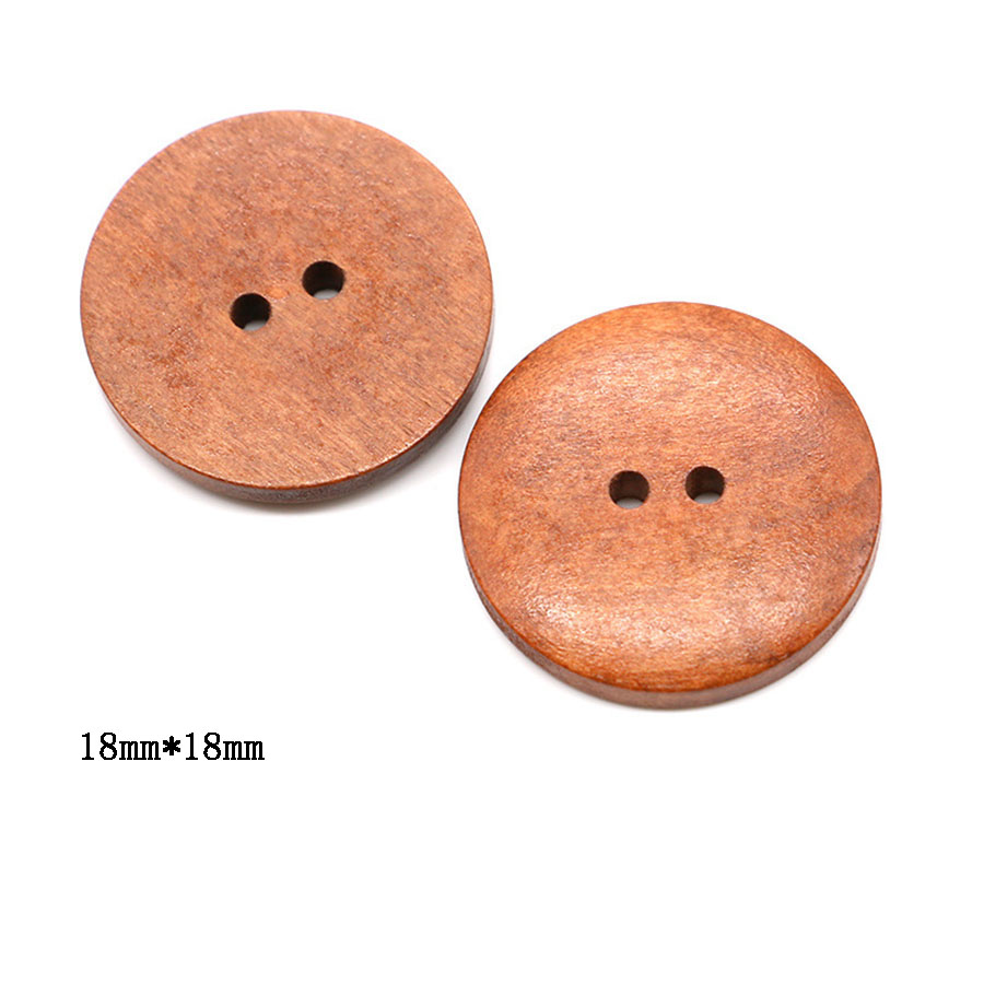10pcs 18mm Round Wooden Button - Embellishments For Scrapbooking reseña y precio