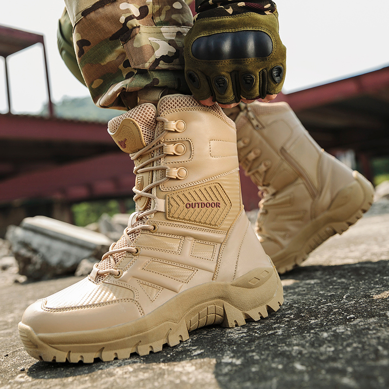 actical Military Boots Large S - Guipure Lace Panel reseña y precio