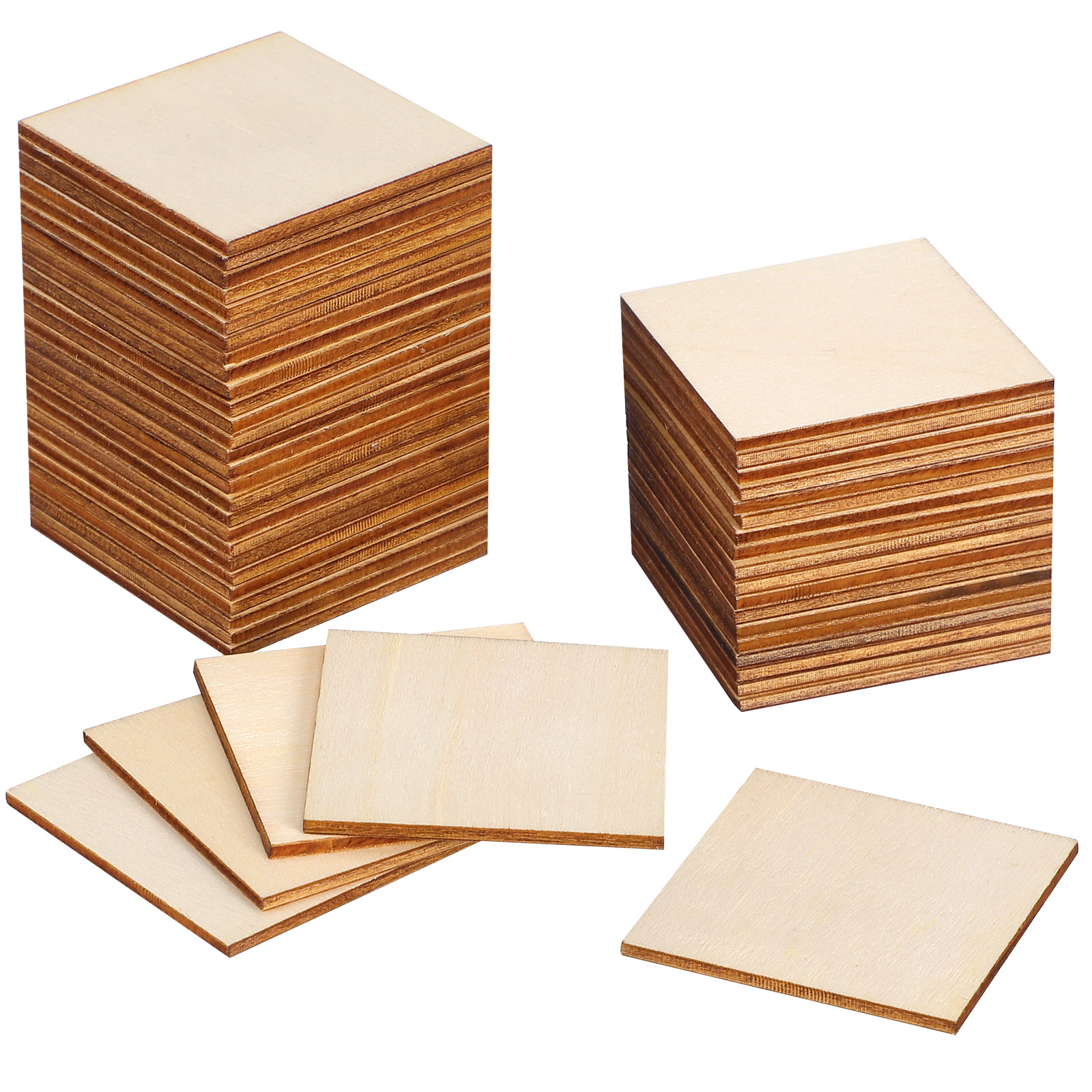 50Pcs Wooden Star Slices Squar - Embellish Craft reseña y precio