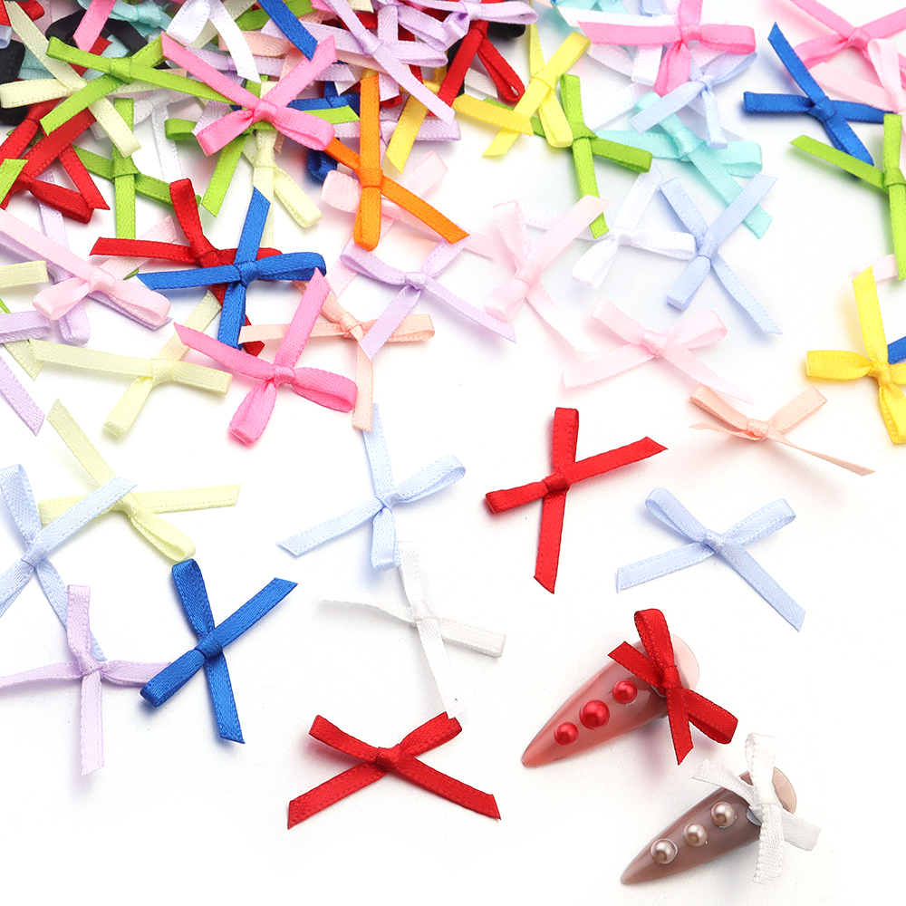50Pcs 2.5x3cm Ribbons Mini Sat - Embellishments For Scrapbooking reseña y precio