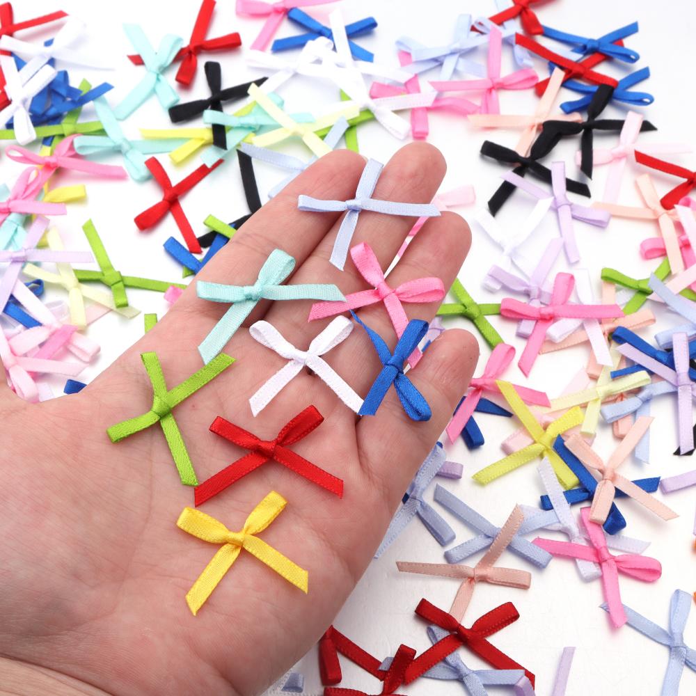 50Pcs 2.5x3cm Ribbons Mini Sat - Embellishments For Scrapbooking reseña y precio