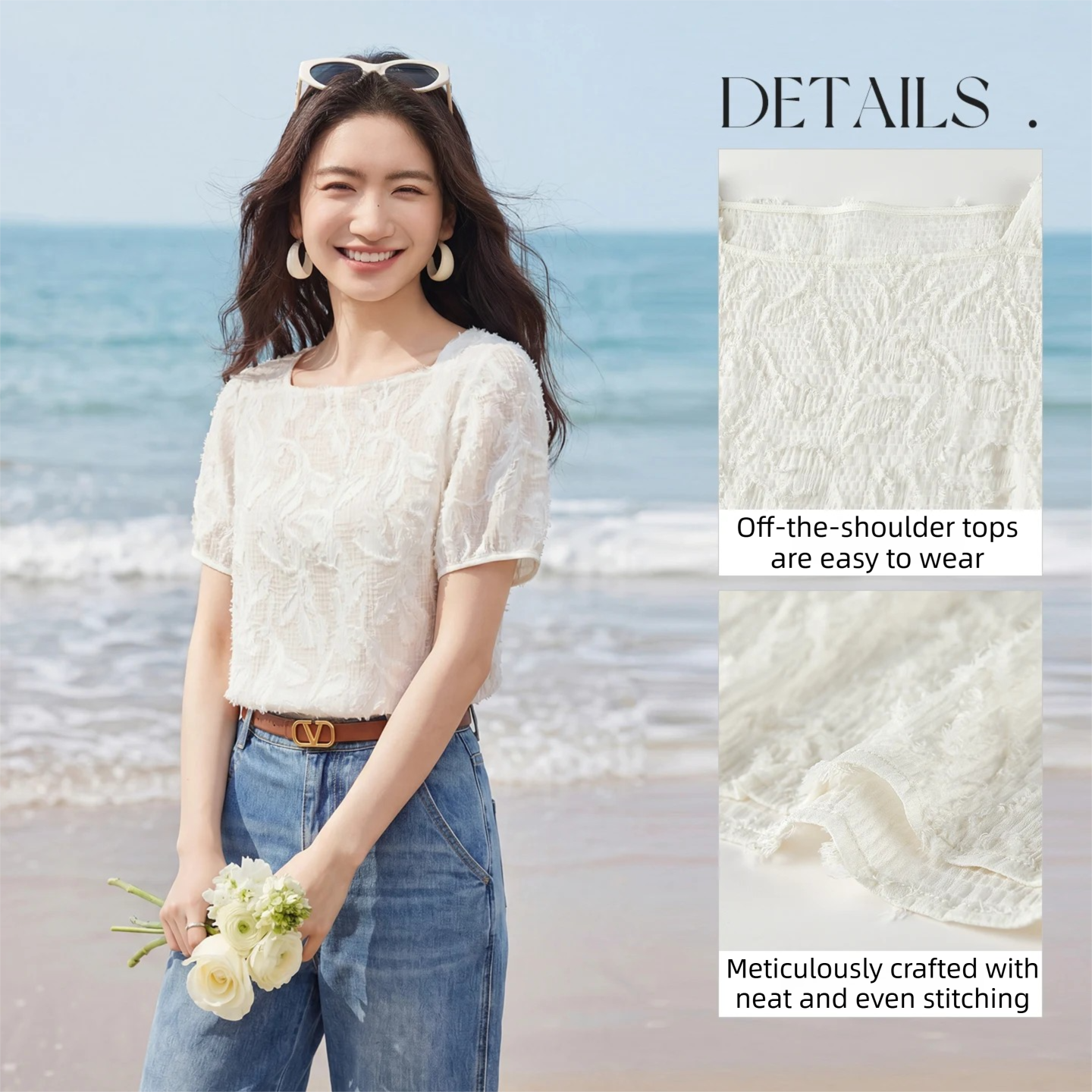 SENTUBILA Women's One-Shoulder - Tassel Fringe Trim reseña y precio