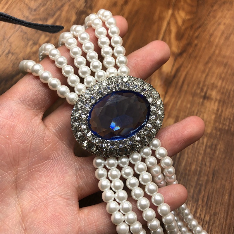 2026 French Retro Rhinestone I - Pearl Trim Chain reseña y precio