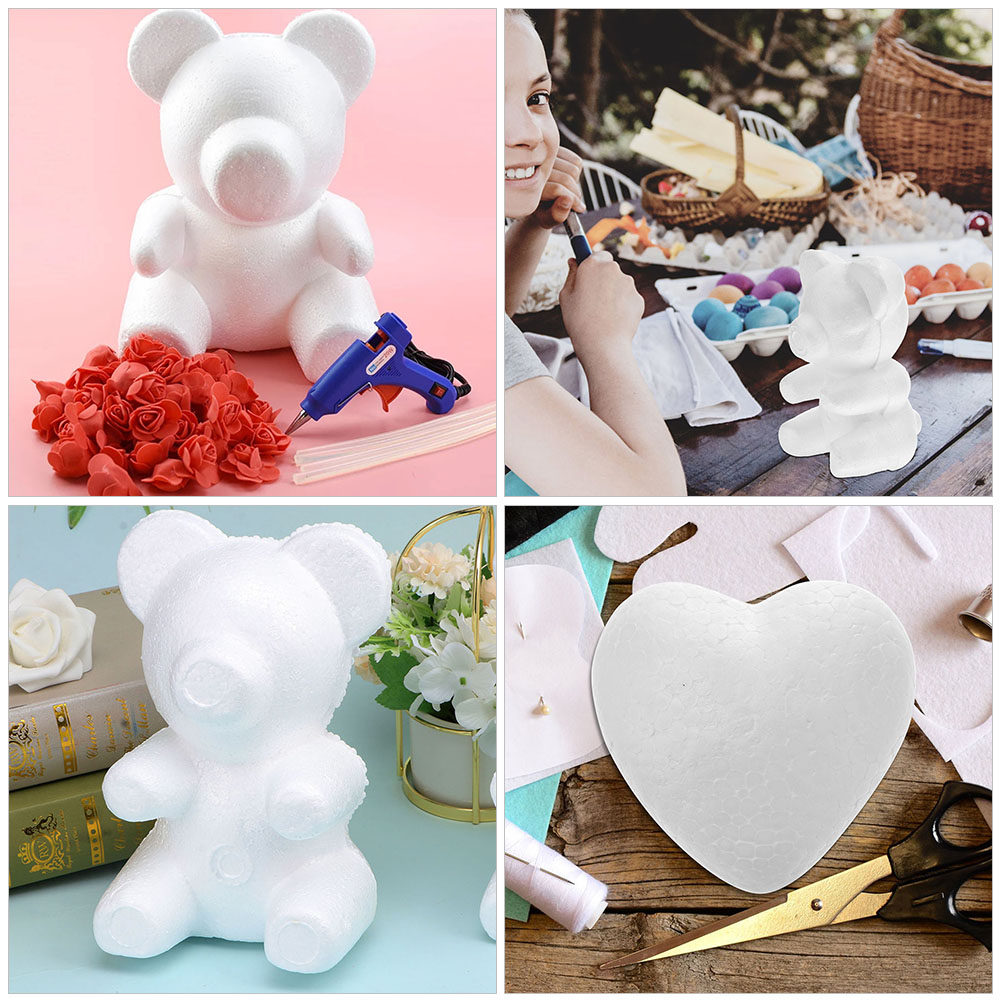 2Pcs White Foam Bear Ornament  - Embellish Craft reseña y precio