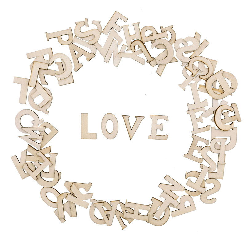 100pcs Letters Wooden Alphabet - Embellishments For Scrapbooking reseña y precio