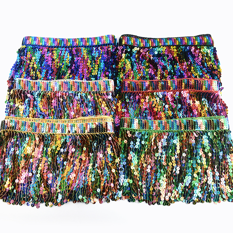 5/10Yards Sequin Fringe Tassel - Beaded Trim Fringe reseña y precio