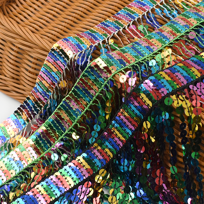 5/10Yards Sequin Fringe Tassel - Beaded Trim Fringe reseña y precio