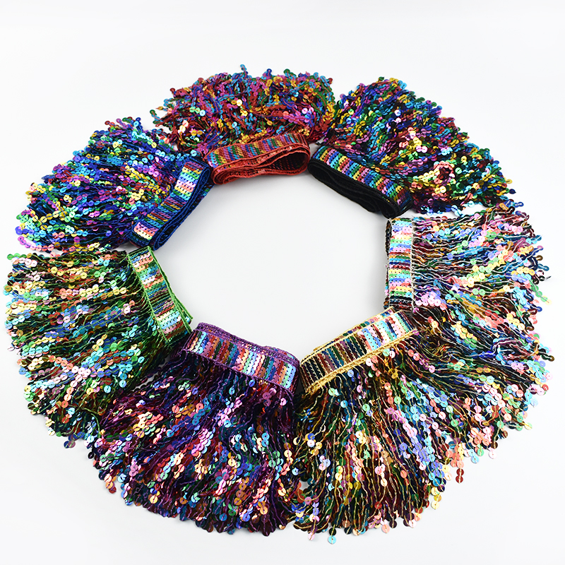 5/10Yards Sequin Fringe Tassel - Beaded Trim Fringe reseña y precio