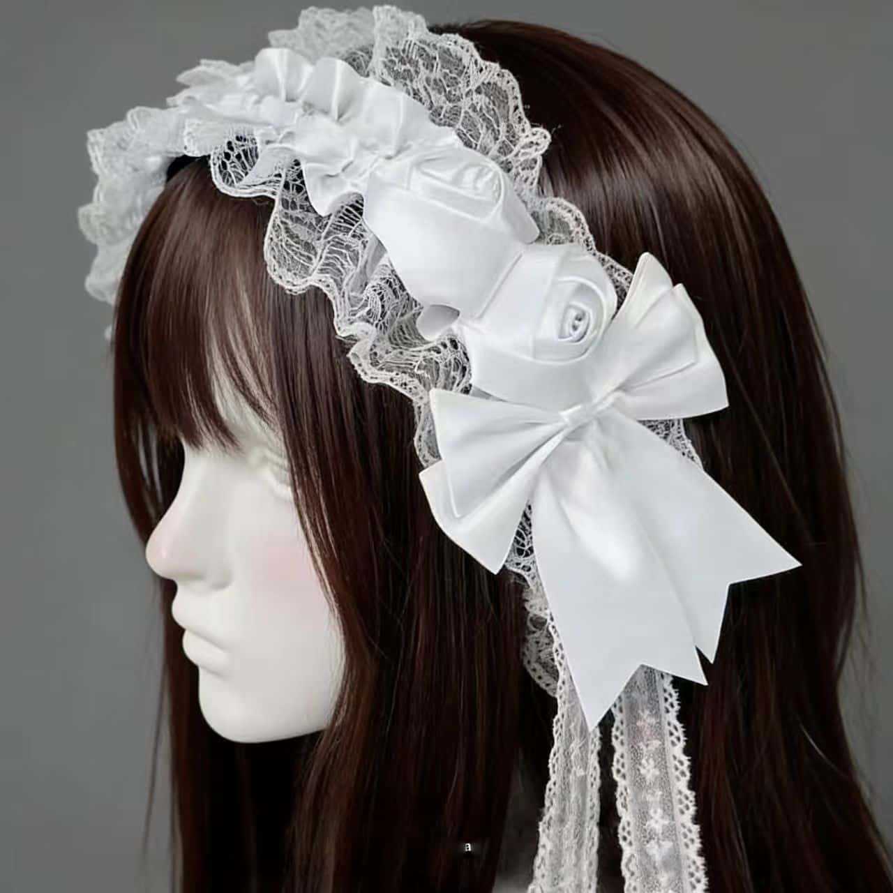 Gothic Lolita Lace Headbands f - Tassel Fringe Trim reseña y precio