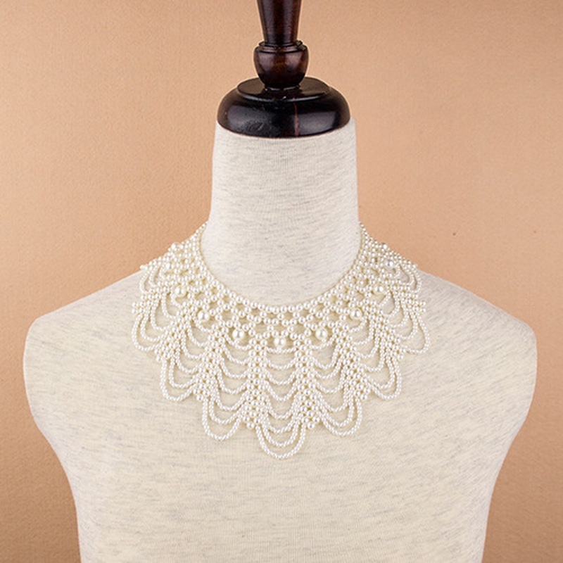 New Pearl Beaded Lace Trim Col - Beaded Trim Fringe reseña y precio