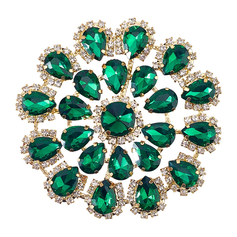 Brass Rhinestone Applique Roun - Sew On Rhinestone reseña y precio