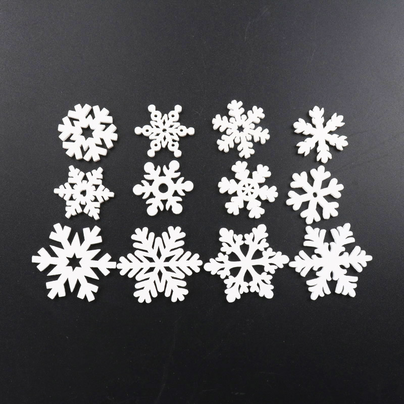 20Pcs Wooden Christmas Snowfla - Embellishments For Scrapbooking reseña y precio