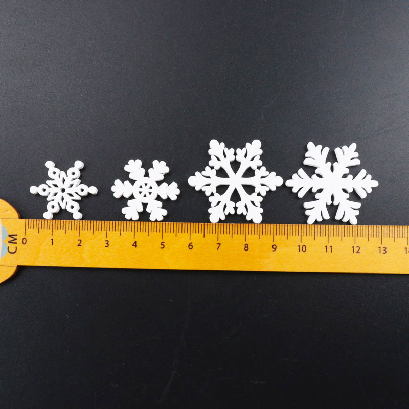 20Pcs Wooden Christmas Snowfla - Embellishments For Scrapbooking reseña y precio