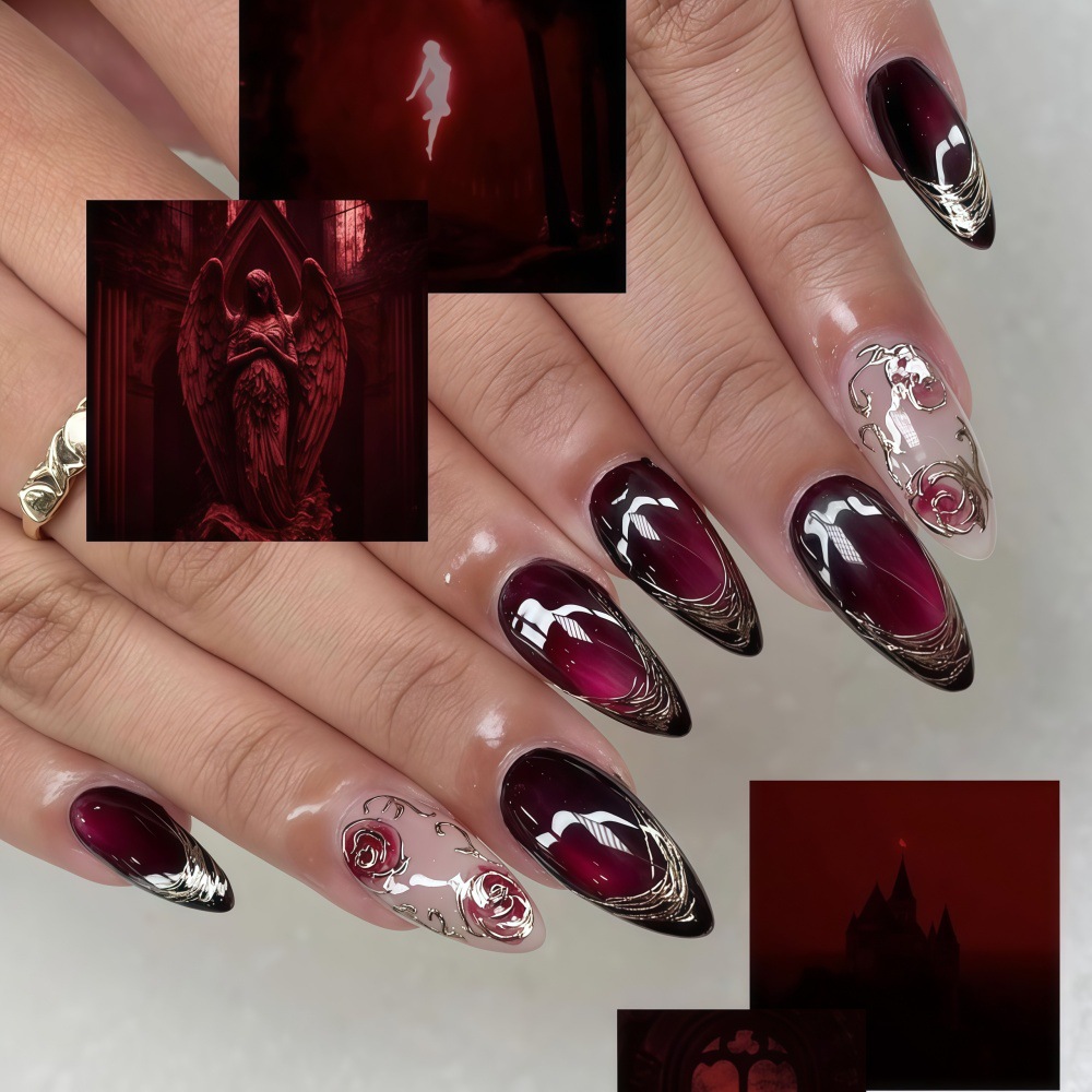 3D fake nails for women girls  - Embroidery Embellishments reseña y precio