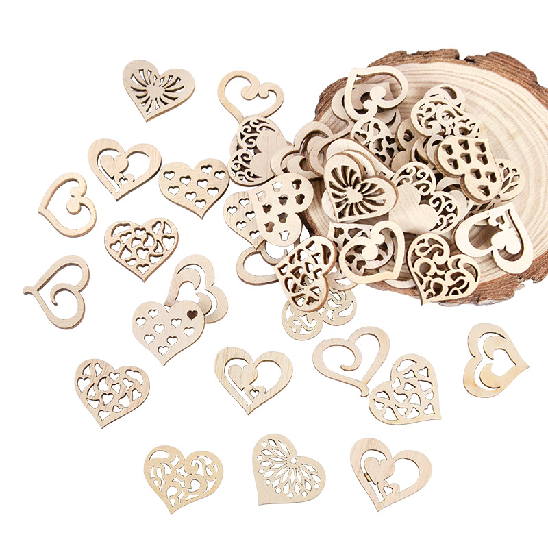 50/100pcs Hollowed Heart Patte - Embellishments For Scrapbooking reseña y precio