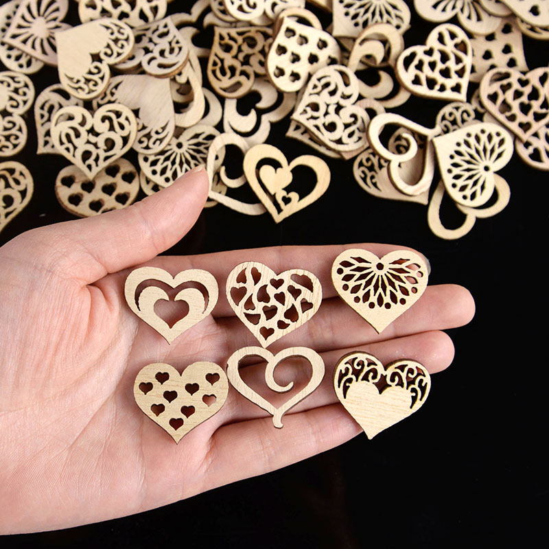 50/100pcs Hollowed Heart Patte - Embellishments For Scrapbooking reseña y precio