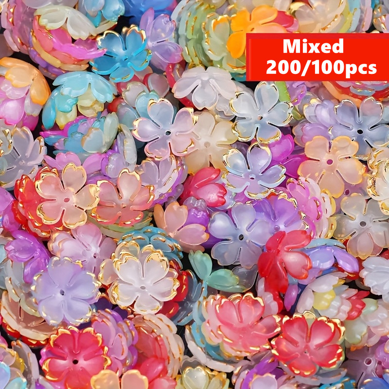 200/100pcs 15mm Colorful Acryl - Embroidery Embellishments reseña y precio
