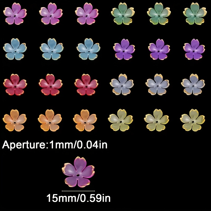200/100pcs 15mm Colorful Acryl - Embroidery Embellishments reseña y precio