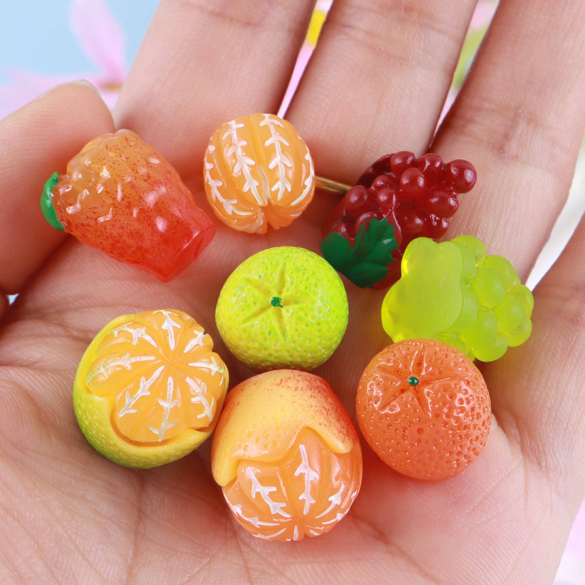 10pcs Diy Mini Resin Orange Fr - Christmas Craft Embellishment reseña y precio