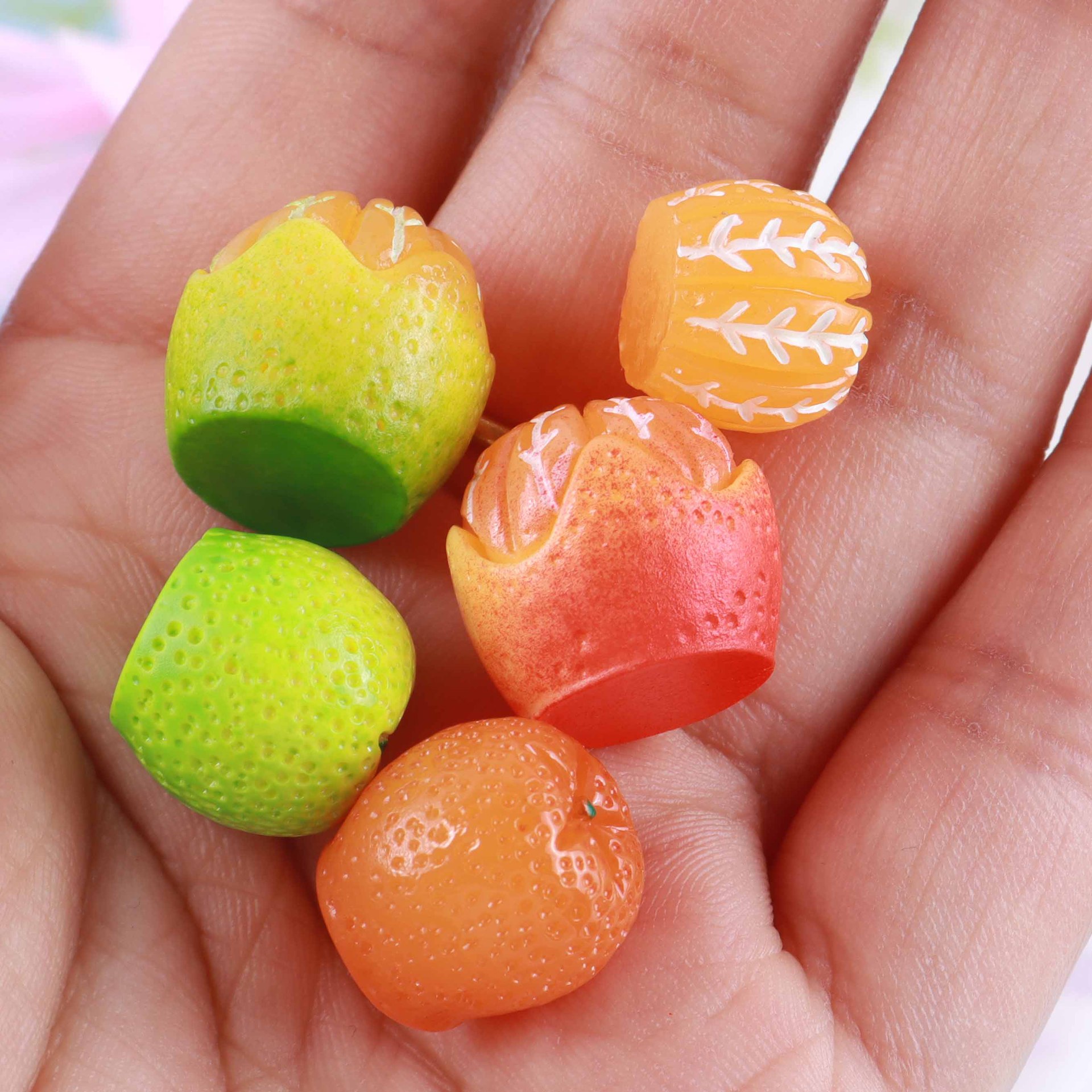 10pcs Diy Mini Resin Orange Fr - Christmas Craft Embellishment reseña y precio