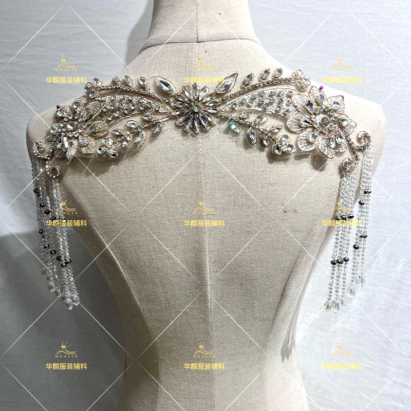 Hand Beaded Fringe Trim with P - Beaded Trim Fringe reseña y precio