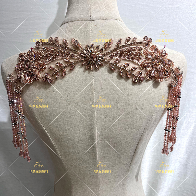 Hand Beaded Fringe Trim with P - Beaded Trim Fringe reseña y precio