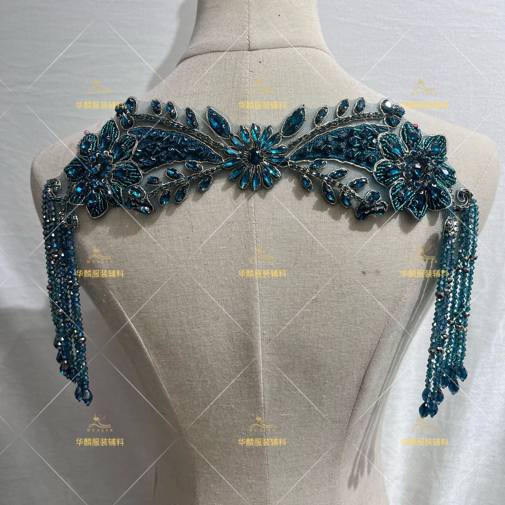 Hand Beaded Fringe Trim with P - Beaded Trim Fringe reseña y precio