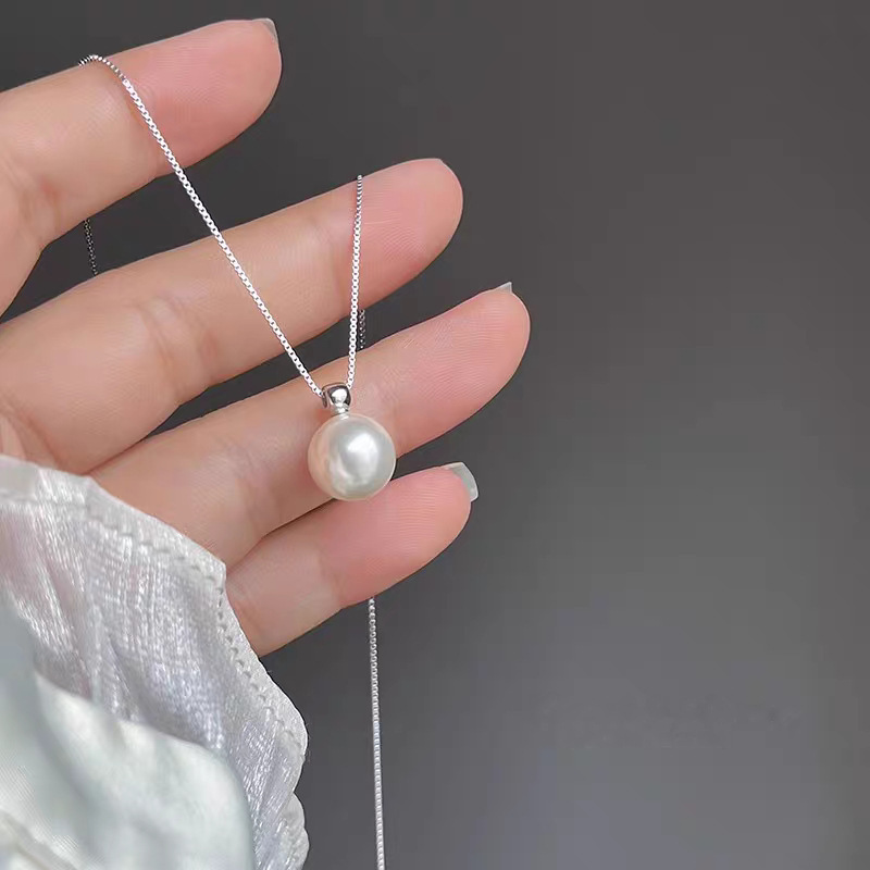 925 Sterling Silver 8mm Pearl  - Pearl Trim Chain reseña y precio