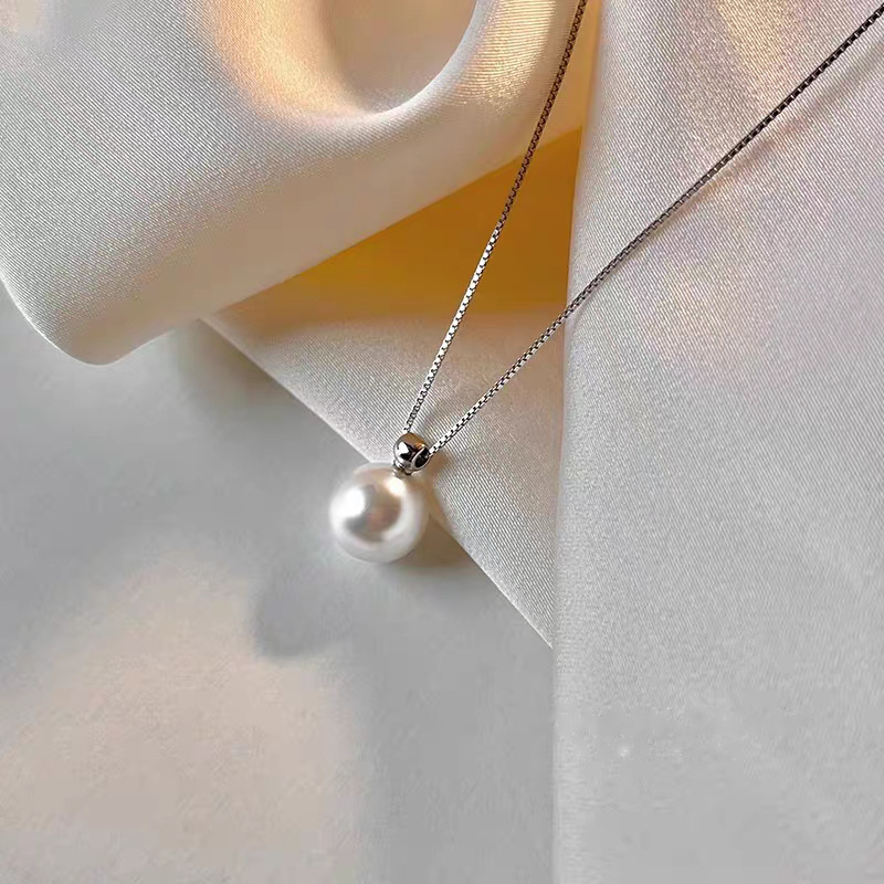 925 Sterling Silver 8mm Pearl  - Pearl Trim Chain reseña y precio