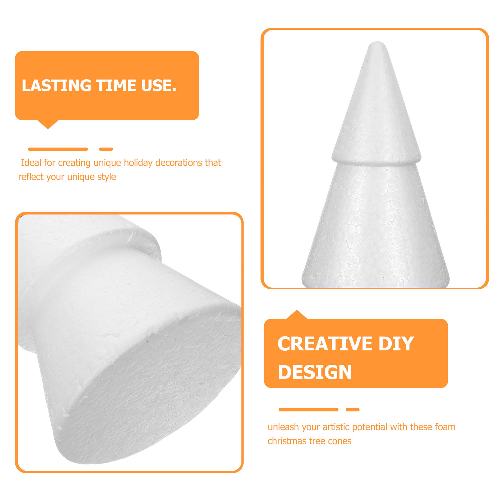 6Pcs White Foam Christmas Tree - Christmas Craft Embellishment reseña y precio