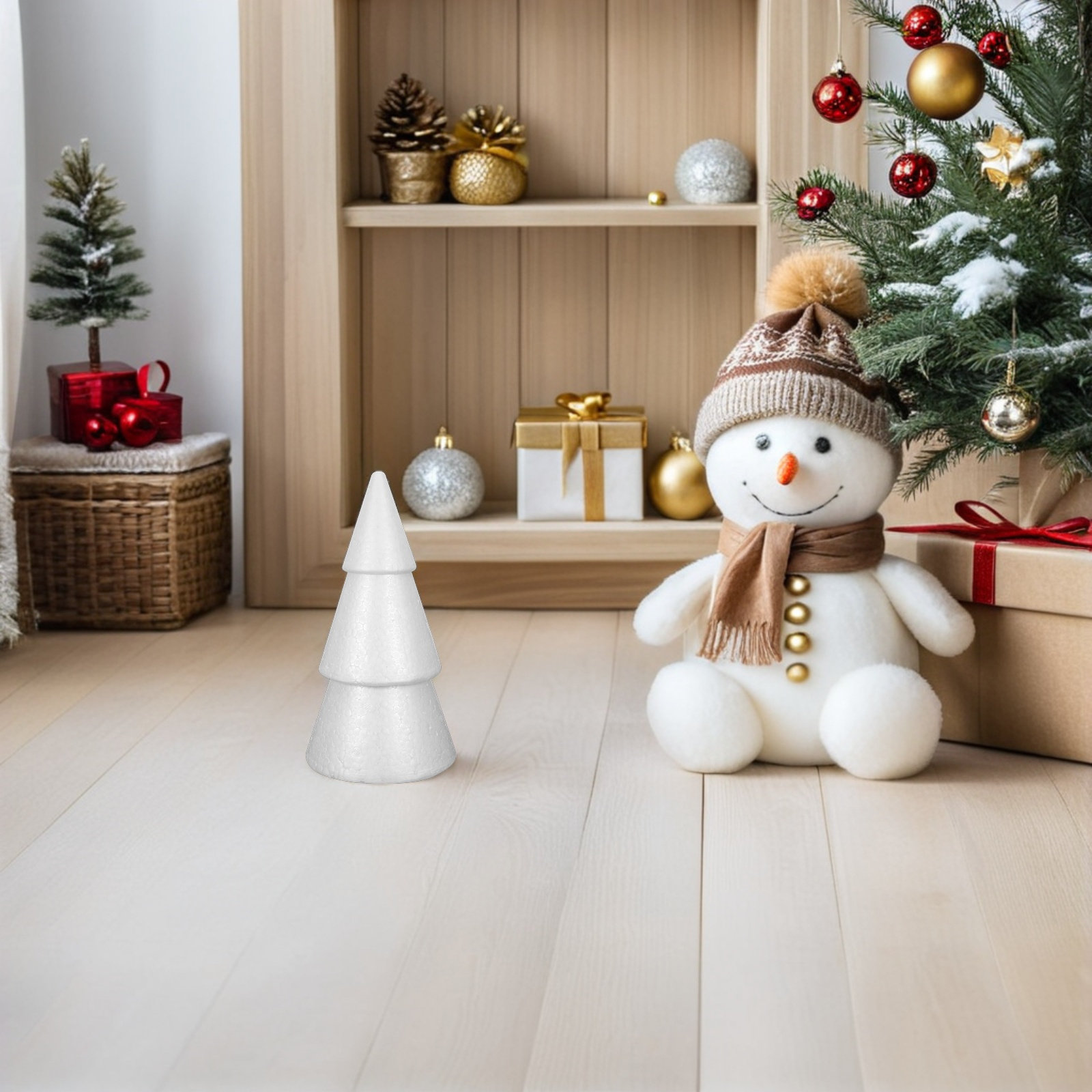 6Pcs White Foam Christmas Tree - Christmas Craft Embellishment reseña y precio