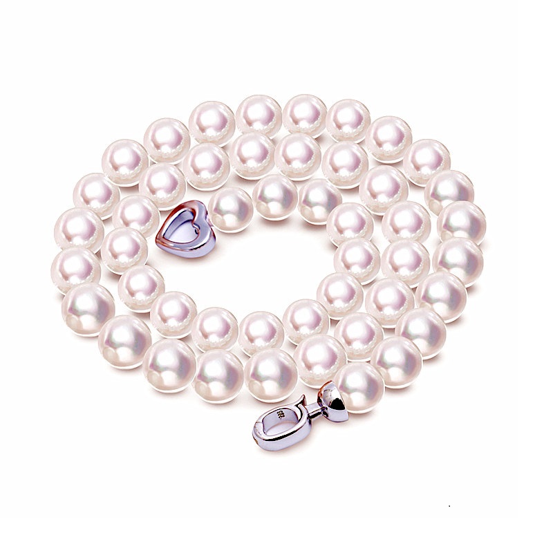 8-9mm White Pearl Necklaces Ne - Pearl Trim Chain reseña y precio