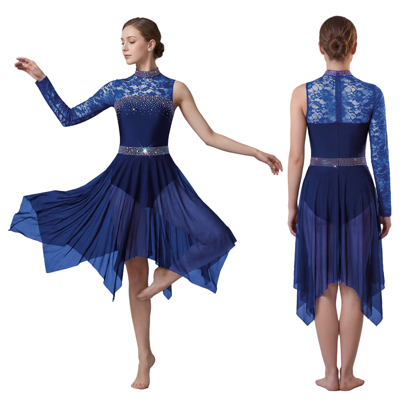 Women Lyrical Figure Skating D - Rhinestone Banding Trim reseña y precio