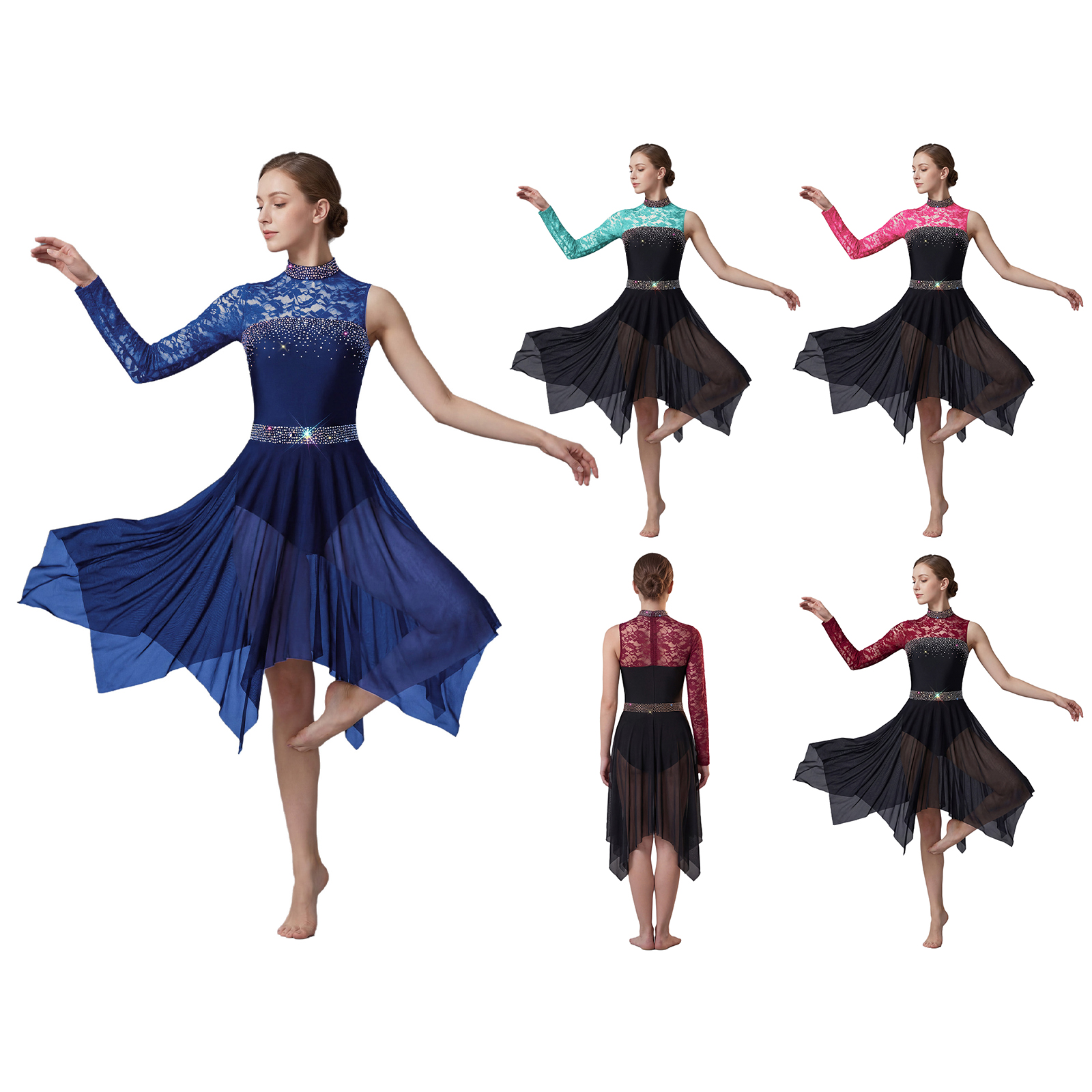 Women Lyrical Figure Skating D - Rhinestone Banding Trim reseña y precio