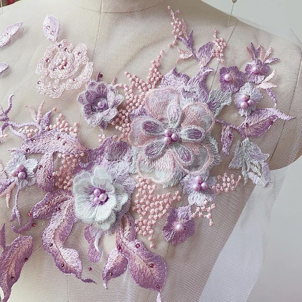 3D Flowers Beaded Lace Fabrics - Embellishments For Scrapbooking reseña y precio