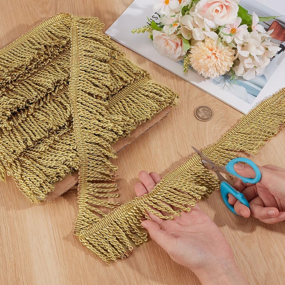 12 Yardsx2.2Inch Fringe Trim C - Tassel Fringe Trim reseña y precio