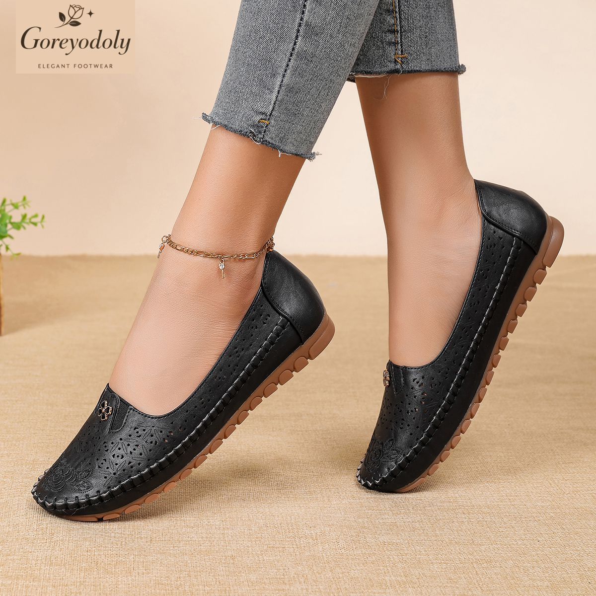 Goreyodoly women loafers flora - Embroidery Embellishments reseña y precio