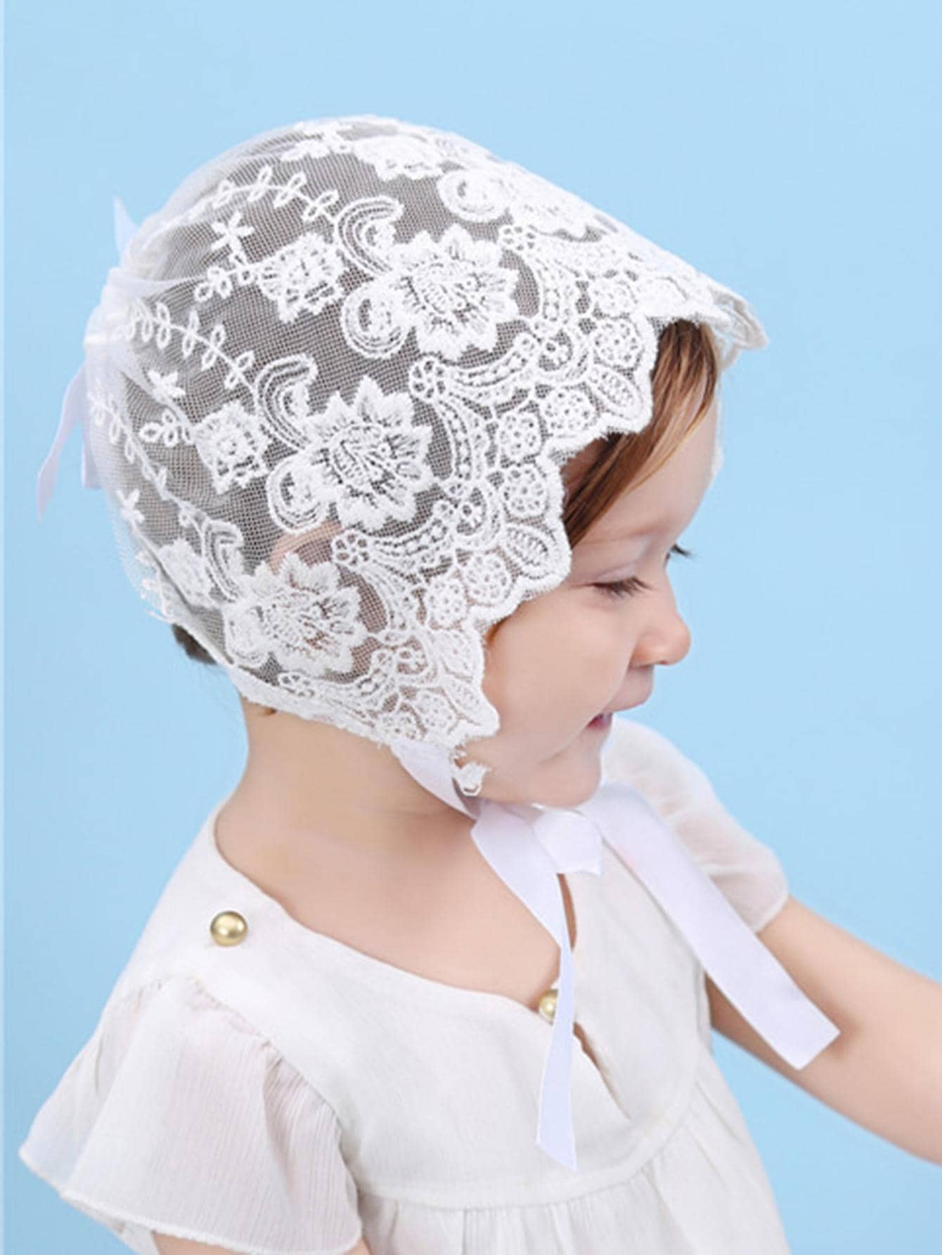 Baby Lace Brim Headband Hat He - Embroidery Embellishments reseña y precio