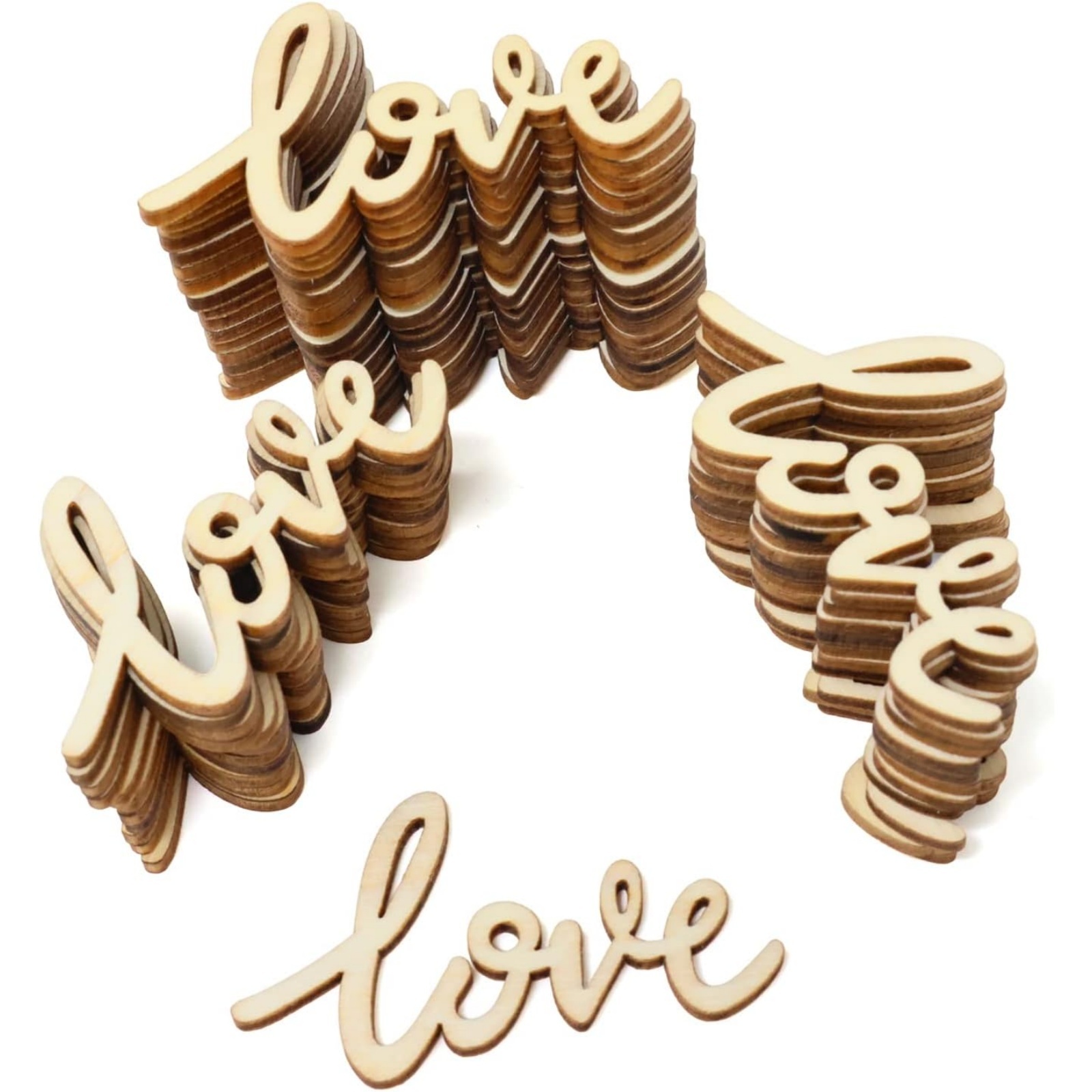 18/36 Pcs Little Love Wood Cra - Christmas Craft Embellishment reseña y precio