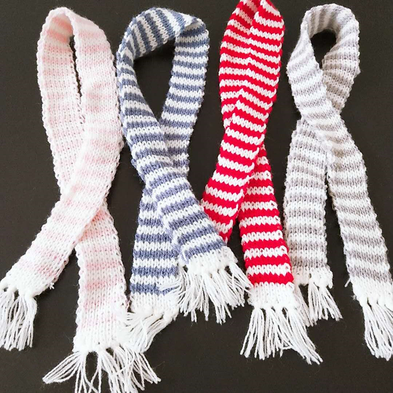 2-10PCS Hand Knitted Stripe Lo - Christmas Craft Embellishment reseña y precio