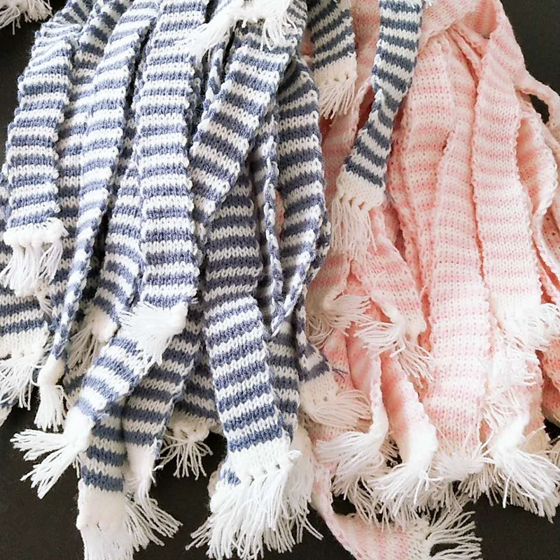 2-10PCS Hand Knitted Stripe Lo - Christmas Craft Embellishment reseña y precio