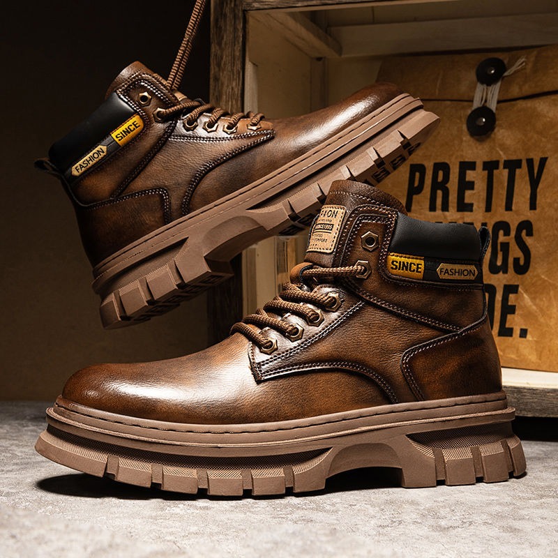 Vintage Men Platform Ankle Boo - Guipure Lace Panel reseña y precio