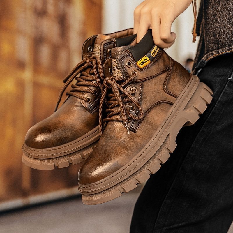 Vintage Men Platform Ankle Boo - Guipure Lace Panel reseña y precio
