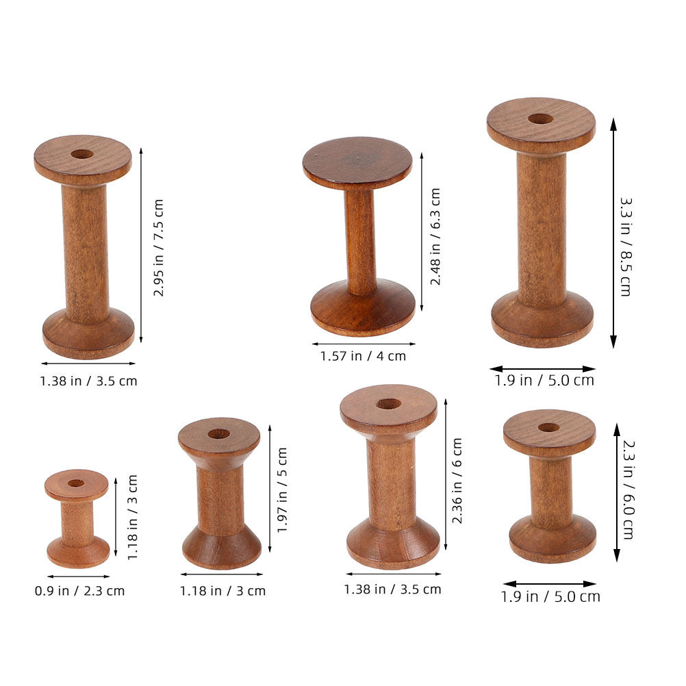 7Pcs Wooden Spindles for Sewin - Embroidery Craft reseña y precio
